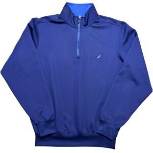 Fairway & Greene F&G Tech Men’s Quarter Zip Pullover - Blue Golf Jacket - S